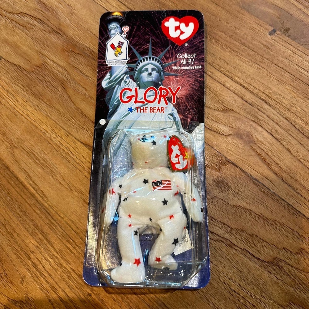 Ty Beanie Babies Glory Bear America Ronald McDonald Collectible Vintage Stuffed